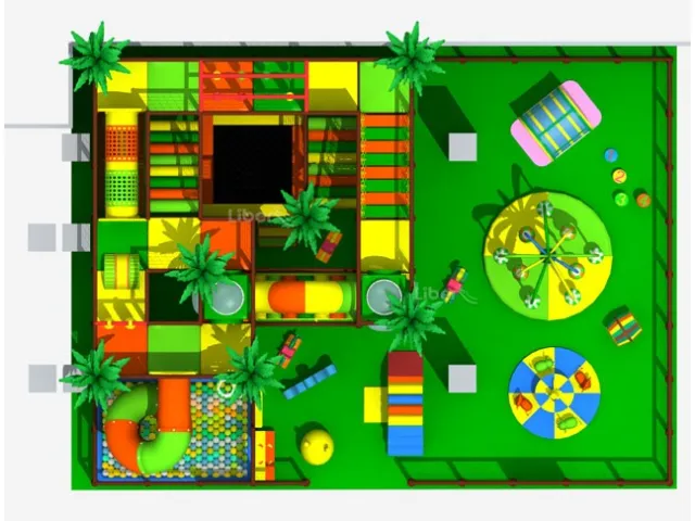 Custom Design Jungle Style Children Indoor Play Center