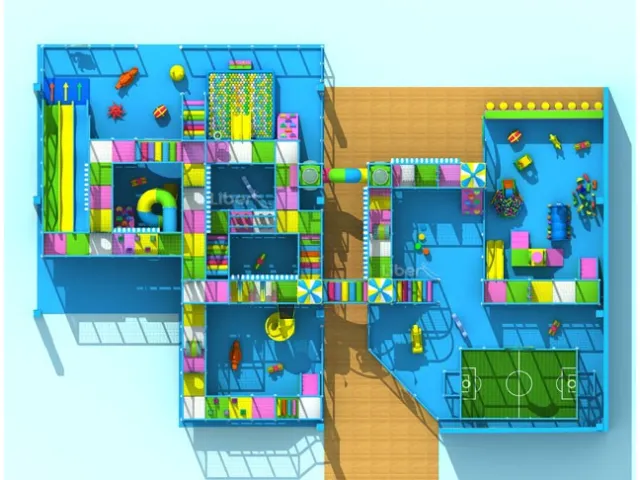 Large Amusement Park Indoor Playground With Large Slide