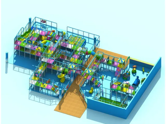 Large Amusement Park Indoor Playground With Large Slide