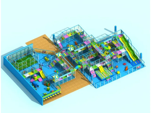 Large Amusement Park Indoor Playground With Large Slide