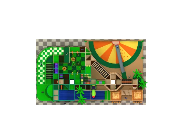 Large Jungle Theme Indoor Playground for Kids