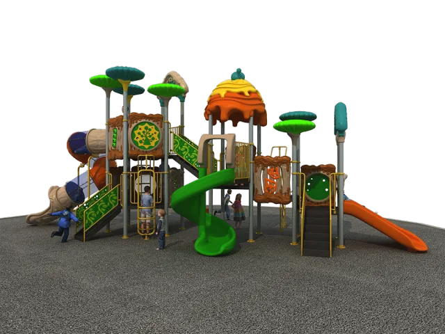 Fairy Tale Series   Outdoor Play Structure With Spiral Tube Slide