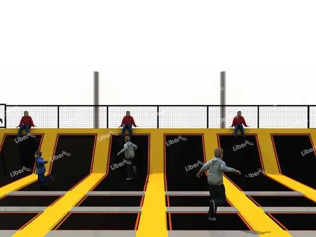 Liben Custom Trampoline Park with Ninja Course