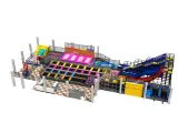 Liben Indoor Trampoline Park with Smiley Indoor Playground