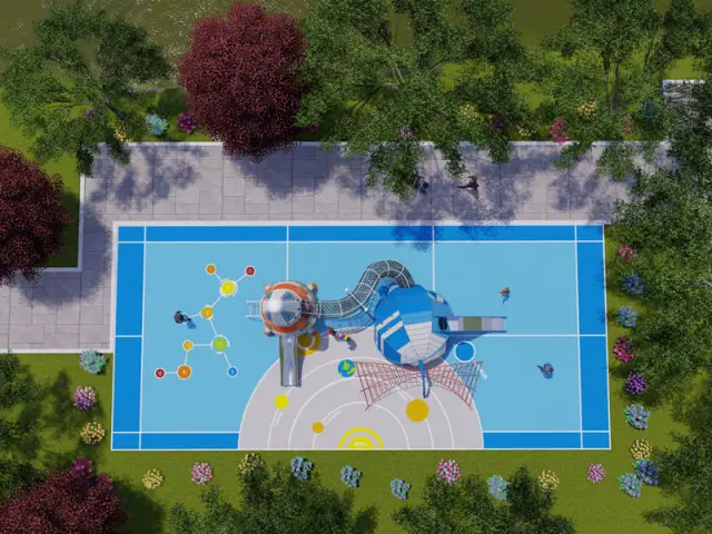 Rocket Shape Kids Outdoor Custom Playground