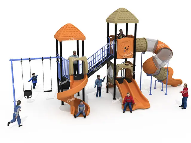 Children’s Small Combined Slide In Outdoor Playground