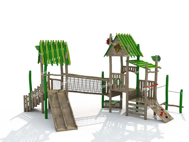 The Manufacturer Customization Of Outdoor Playground Wooden Combined Slide