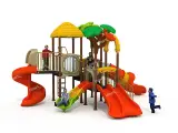 Kids Outdoor Playset with Combined Slide