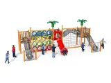 Large Land Non-standard Children’s Wooden Combined Slide Equipment For Outward Bound Training
