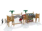 Large Land Non-standard Children’s Wooden Combined Slide Equipment For Outward Bound Training