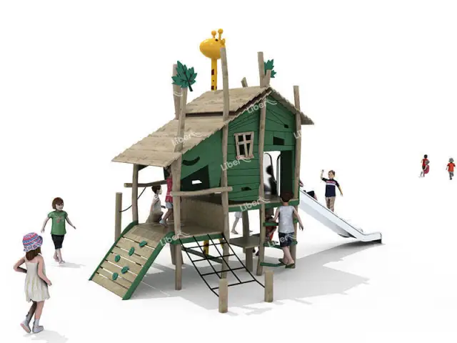 Wooden Unpowered Playground Equipment