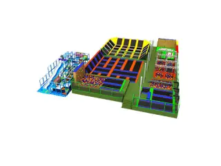 Large Indoor Trampoline Park With Jungle Gym