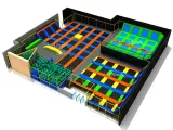China Large Trampoline Park Design with Foam Pit and Dodgeball