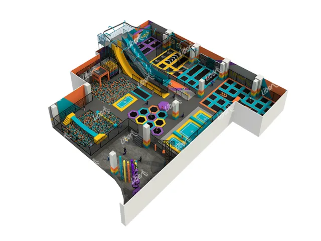 Liben large childrens indoor trampoline park