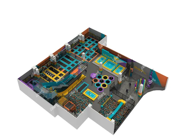Liben large childrens indoor trampoline park