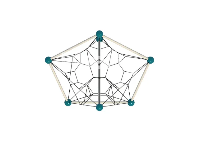 Factory supply fantastic amusement park outdoor games kids playground rope web nylon cubic climbing net equipment