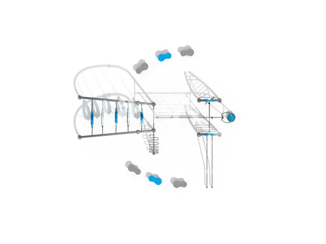 Custom wholesale kids outdoor playground rope frame climbing net cargo