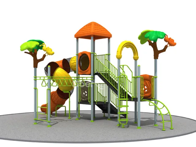 Plastic kids outdoor playset with slide