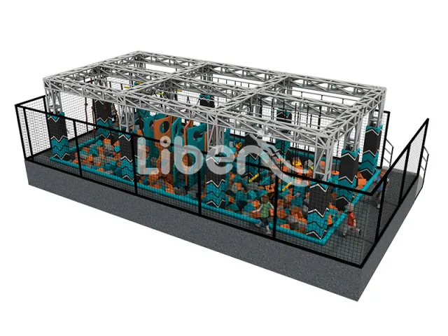 Liben Indoor Trampoline Park Ninja Warrior Obstacle Course For Kids