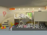children modern indoor playground with ball pit for parties