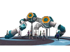 China Credit Supplier Preschool Outdoor Playground Plastic Slides and Swing