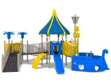 Liben Kindergarten Children Outdoor Playground Equipment Adventure Park Plastic Slide