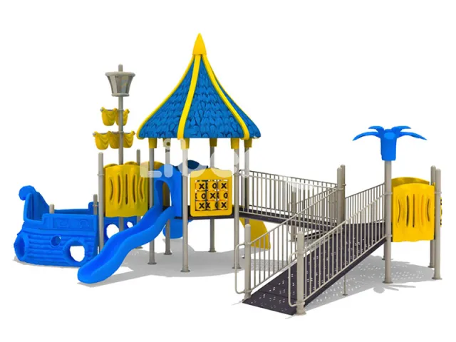 Liben Kindergarten Children Outdoor Playground Equipment Adventure Park Plastic Slide