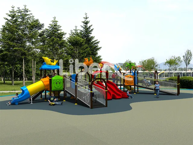 Factory price preschool plastic outdoor playground equipment for Amusement Park