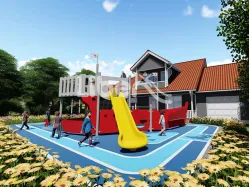 Residential Area Outdoor Park Galvanized Steel Kids Playground