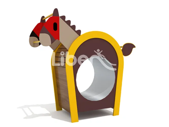 Horse Shape Wooden Amusement Tunnel