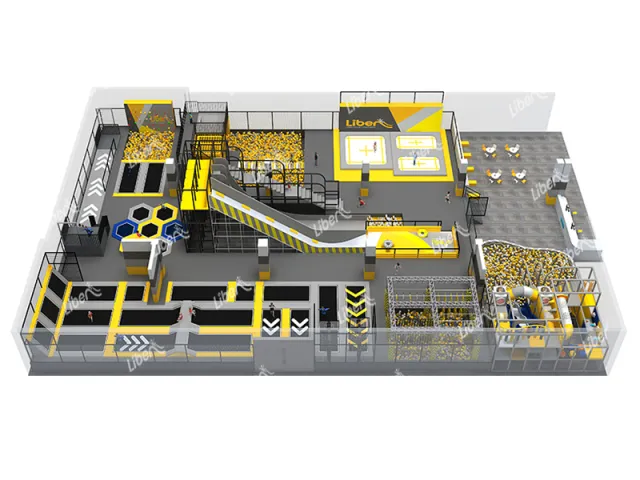 Large trampoline park indoor playground equipment