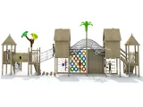 Outdoor Wooden Playset With Slide