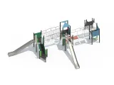 Urban ​​Series  stainless steel slide outdoor equipment rope net climbing