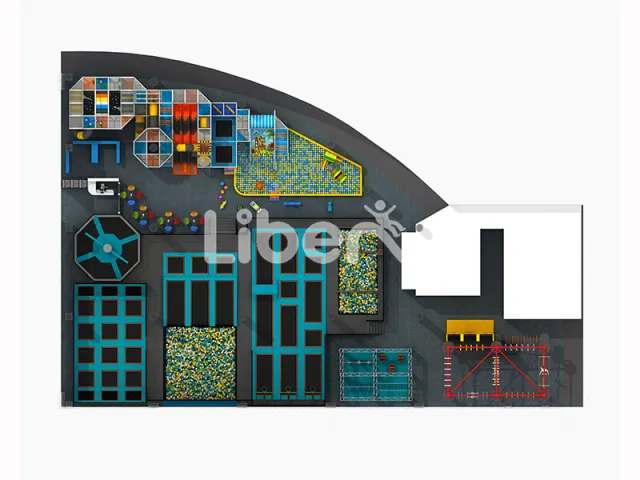 Large Joyous Jumping Trampoline Park