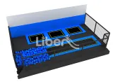 Blue and Black Kids Jumping Trampoline Park with Ball Pool