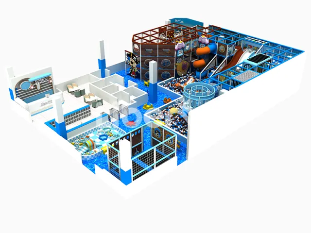 Commercial  Blue Ocean Funplay Indoor Playground  with Slide