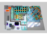 Huge Modern style Liben jumping Trampoline Park with Long Slide