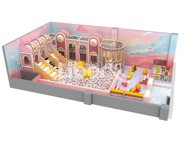Fairytale Girl Pink Indoor Soft Playground with Ball Pit
