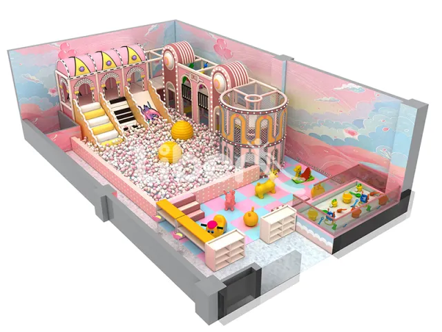 Fairytale Girl Pink Indoor Soft Playground with Ball Pit