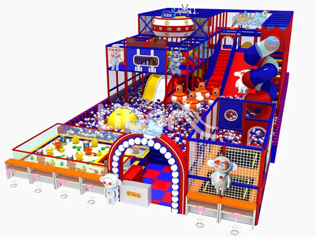 HIgh Colorful and Fun Playground for Kid and Adult with Games