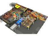 Huge trampoline park for Children fitness entertaining trampolines