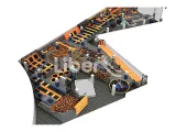 Custom-made Bouncing Liben Trampoline Park Happy Sport with Obstacles