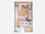 Pink princess theme kids indoor playground with ball pit