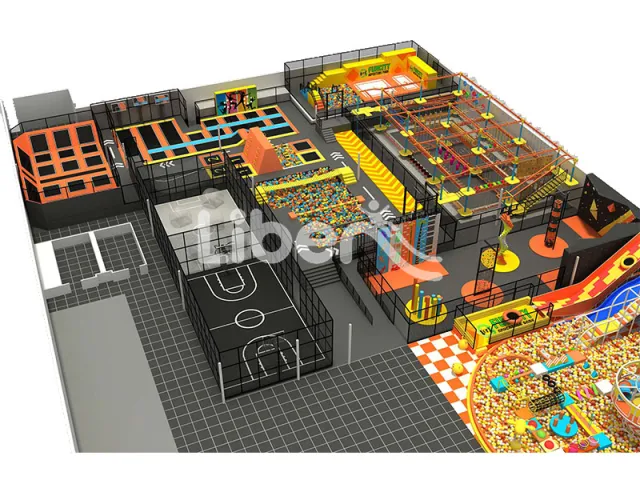 Funplay Slide Liben Trampoline Park Entertainment with Ball Pool
