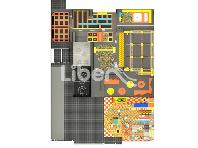 Funplay Slide Liben Trampoline Park Entertainment with Ball Pool
