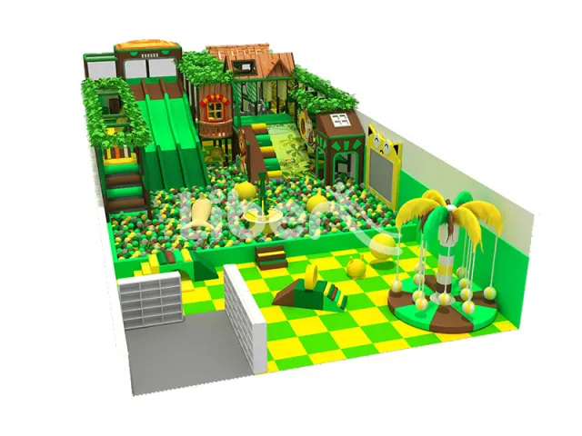 Jungle Style Long slide  Liben Indoor Playground for Kids with Ball Pool
