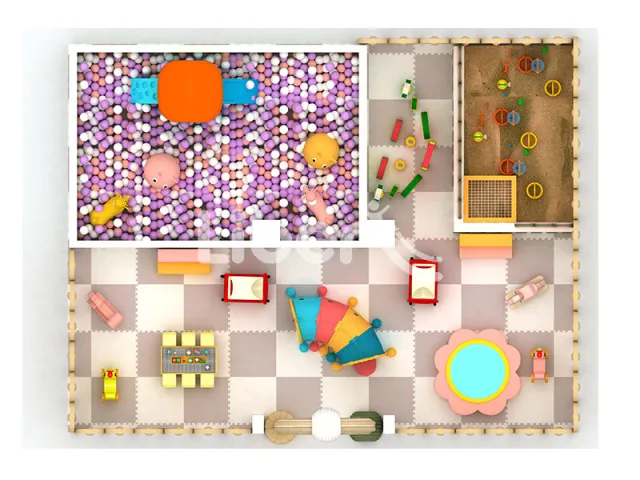 Modern Style Simple Indoor Playground  for Toddlers