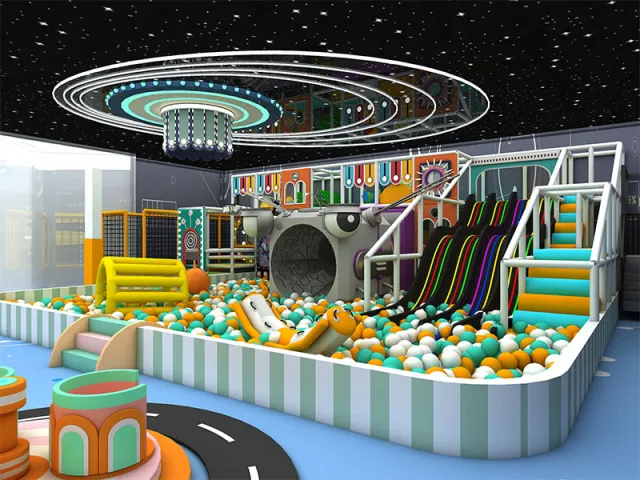 Funplay Big Ball Pool Indoor  Playground With Trampoline