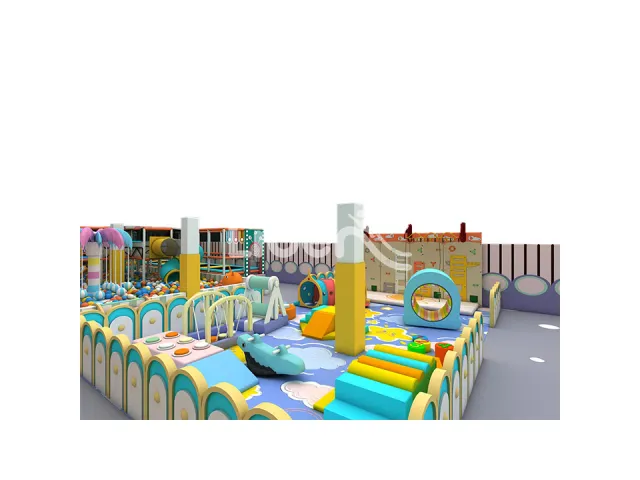 Funplay Slide Liben Indoor Playground Entertainment with Small Trampoline