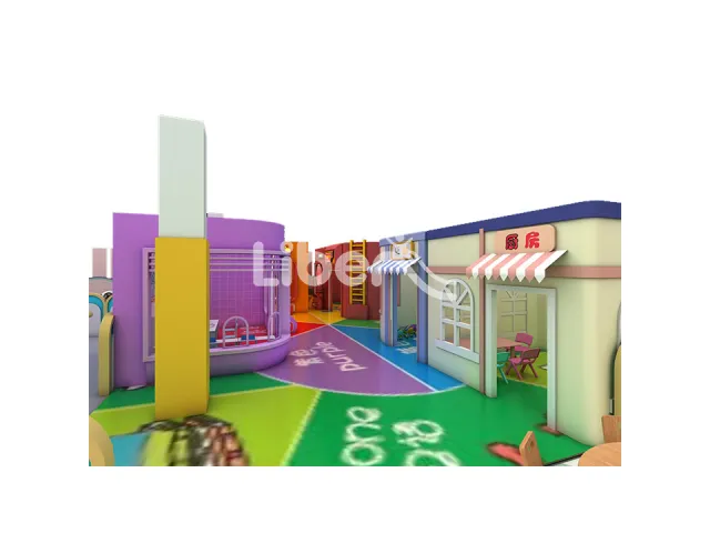 Funplay Slide Liben Indoor Playground Entertainment with Small Trampoline